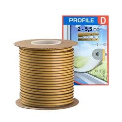 Tömítőprofil öntapadós epdm d fehér 100m