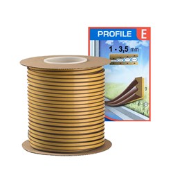 Tömítőprofil öntapadós epdm e barna 100m