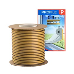 Tömítőprofil öntapadós epdm p fehér 100m
