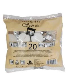 Teamécses tl20 fehér 20 db-os 18cm/10g