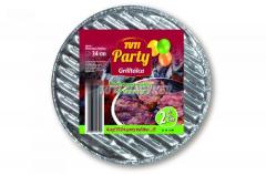 Tuti party grilltálca kerek 34 cm 2 db