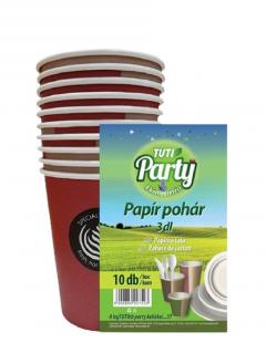 Tuti party papírpohár 3 dl 10 db-os