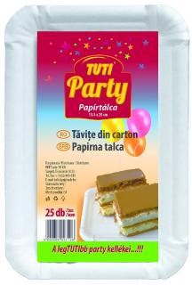 Tuti party papírtálca 13,5 x 20 cm 25 db-os