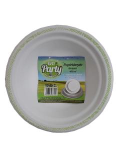 Tuti party papírtányér leveses 400 ml 10 db-os