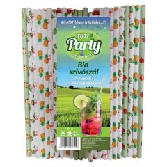 Tuti party szívószál eco 25 darabos