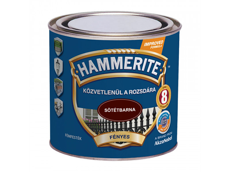 Hammerite fényes sötétbarna 250 ml