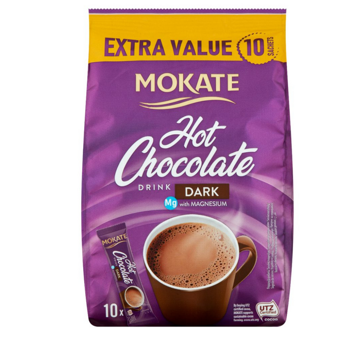Mokate instant forró csokoládé italpor magnéziummal, 10 x 18g