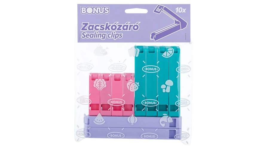 Bonus zacskózáró csipesz 10db