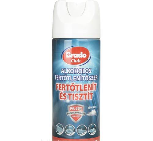Bradoclub alkoholos fertőtlenítő aeroszol 400ml