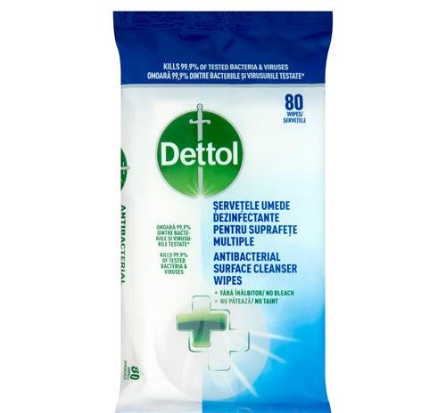 Dettol antibakteriális felülettisztító kendő 80 db