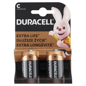 Duracell Extra Life alkáli baby elemek C LR14/MN1400 1,5V 2 db
