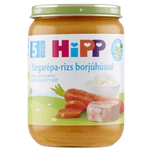 Hipp 5 Hónapos Sárgarépa Rizs Borjúhússal 190g #6