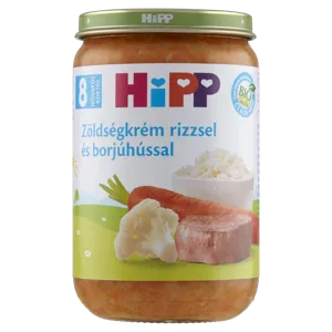 Hipp 8 Hónapos Zöldségkrém Rizzsel és Borjúhússal 220g #6