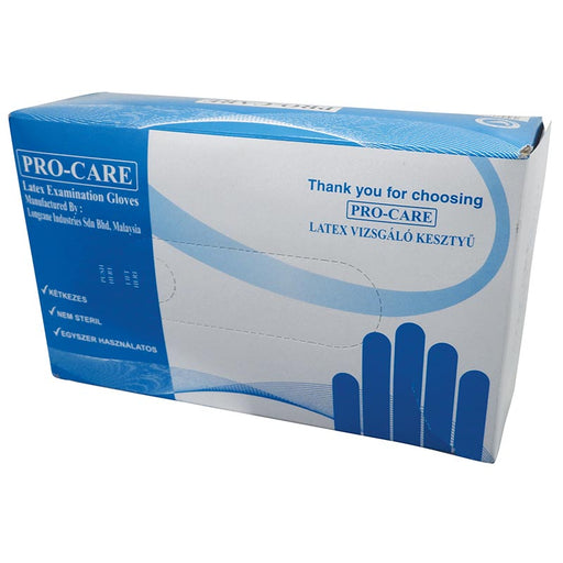 Pro-care G. latex védőkesztyű XL méret, pormentes, 100 db