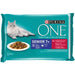 Purina One Senior Marhával és Sárgarépával alutasakos macskaeledel 4x85g