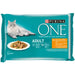 Purina One csirkével és zöldbabbal nedves macskaeledel 4 x 85 g, 340 g