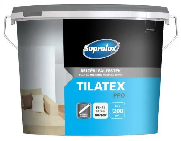 Supralux Tilatex Pro beltéri falfesték fehér 15 lit