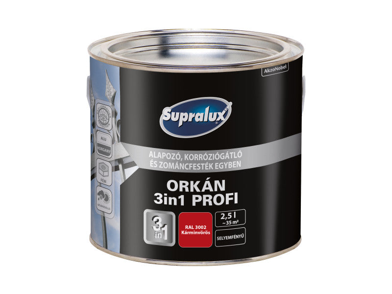 Supralux Orkán 3in1 Profi RAL3002 Kárminvörös 2,5 lit
