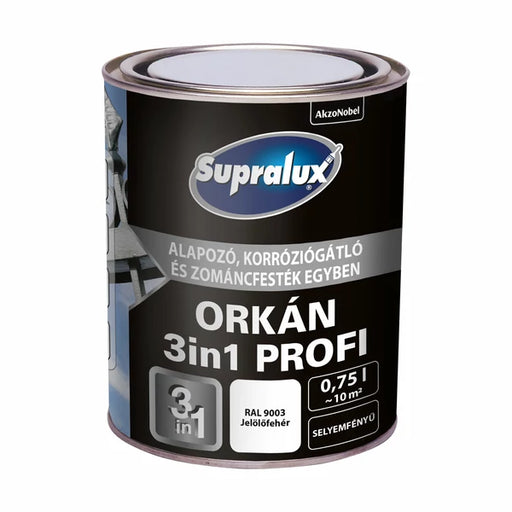 Supralux Orkán 3in1 Profi RAL9003 Jelölőfehér 0,75 lit
