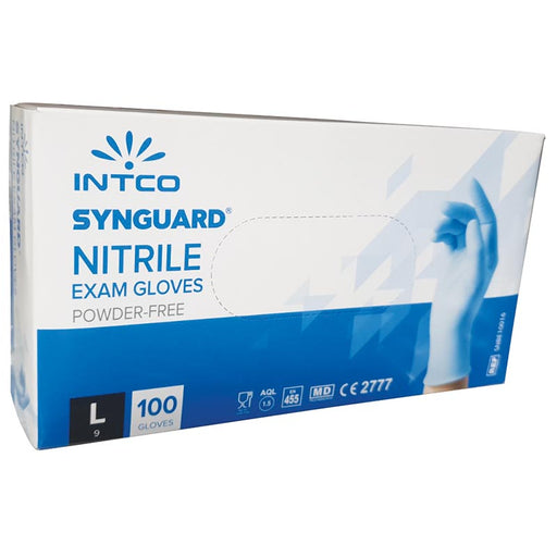Synguard nitril védőkesztyű, L méret, púdermentes, 100 db