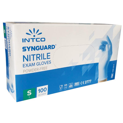 Synguard nitril védőkesztyű, S méret, púdermentes, 100 db