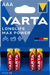 Varta Longlife Max Power Alkaline Mikroelem 4 db-os Bliszter #10