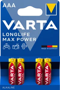 Varta Longlife Max Power alkáli mikro elem AAA LR03 BL2
