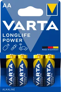 Varta Longlife Power alkáli ceruza elem AA LR06 BL4