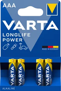 Varta Longlife Power alkáli mikro elem AAA LR03 BL2 1,5V