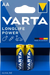 Varta Longlife Power alkáli ceruza elem AA LR06 BL4 2x