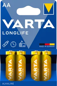 Varta Longlife alkáli ceruza elem AA LR06 BL4