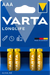 Varta Longlife alkáli mikro elem 4BL 10#