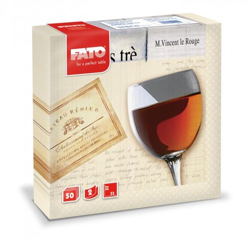 Fato szalvéta mintás dégustation deluxe 33x33cm 2 réteg 50 lap/csomag