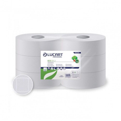 Lucart eco toalettpapír, fehér, 23 j 2 rétegű, 165 m, 6 tekercs/zsugor