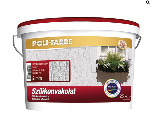 Polifarbe szilikon vakolat feh. görd. 2mm (2149sz) 25kg