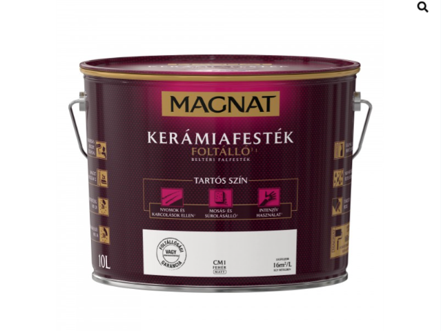 Polifarbe Magnat kerámiafesték fehér cm1 10l