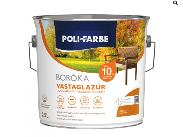 Polifaber Boróka vastaglazúr lb02 fenyő 2,5l