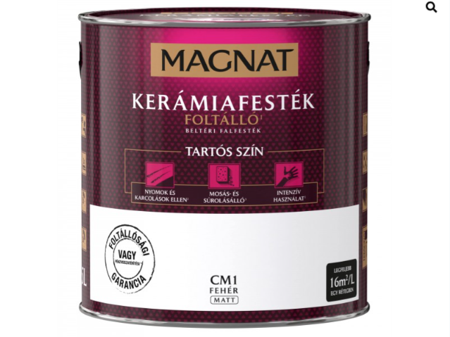 Polifarbe Magnat kerámiafesték fehér cm1 2,5l