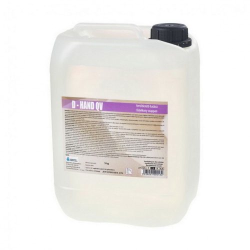 D-hand qv fertőtlenítő baktericid, fungicid, tuberkolocid, virucid, mrsa hatású kézmosó 5kg