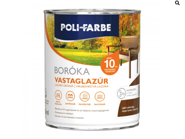 Polifaber Boróka vastaglazúr lb07 sötét tölgy 0,75l