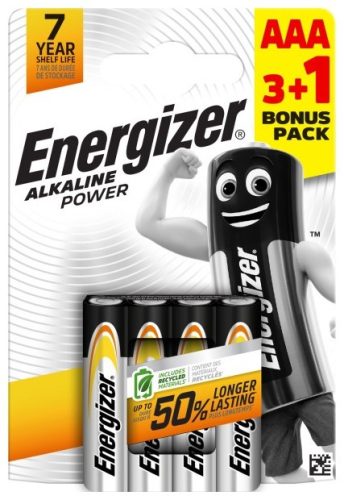 Energizer power alkáli mikro elem aaa b4