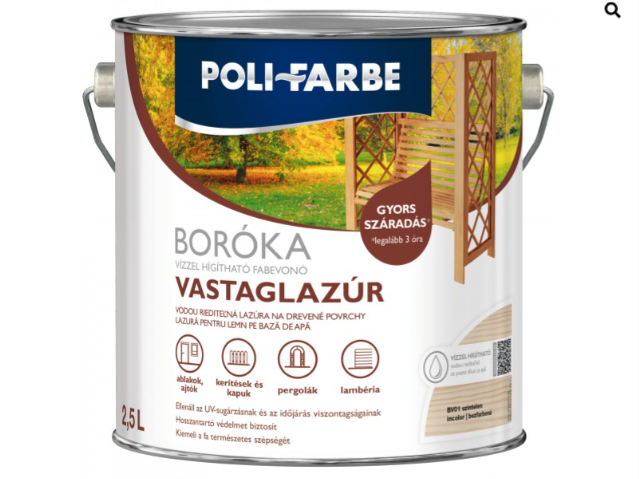 Polifaber Boróka lazúr színtelen kültéri 2,5l