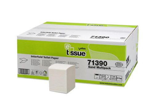 Celtex e-tissue hajtogatott toalettpapír, recy, lap 2 réteg, 10,5x18cm, 36x250