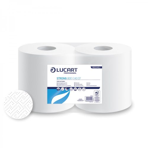 Lucart strong cf ipari törlő cellulóz, 2 réteg, 800 lap, 240m, 2 tekercs/zsugor