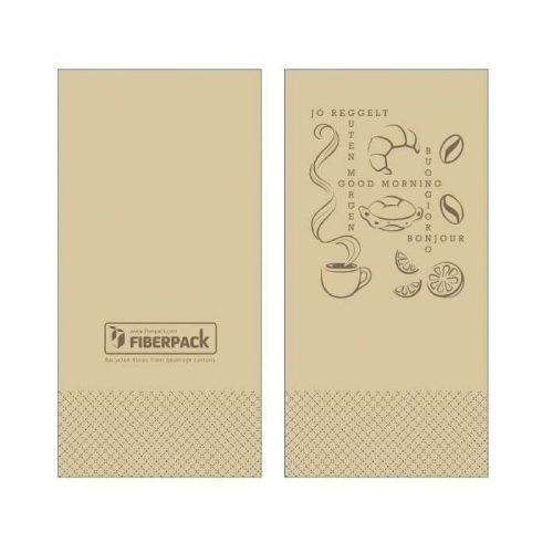 Lucart eco natural szalvéta jó reggelt 33x33cm 1/8-os 2 rétegű 50 lap/csomag