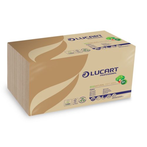Lucart eco natural maxi szalvéta, 130 t 1 rétegű, 500 lapos, 8 csg/karton