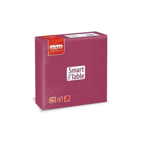 Fato szalvéta bordó 33x33cm 2 rétegű 50 lap/csomag