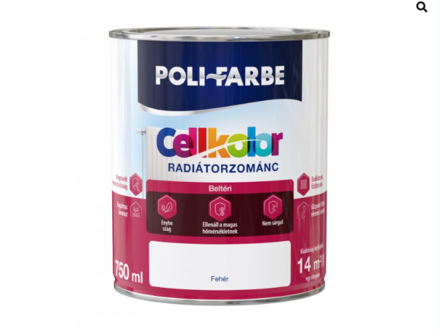 Polifaber Cellkolor radiátorzománc fehér 0,75l