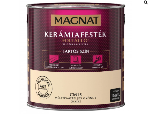 Polifarbe Magnat kerámiafesték méltóságteljes gyöngy cm15 2,5l