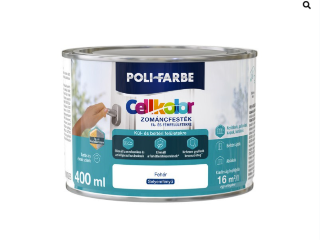Polifaber Cellkolor sf. zománc fehér - 2023 0,4l